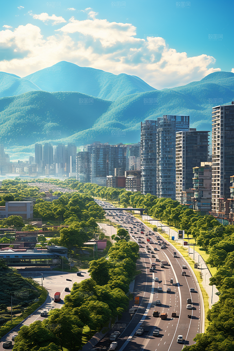 深圳城市风光都市现代化摄影图