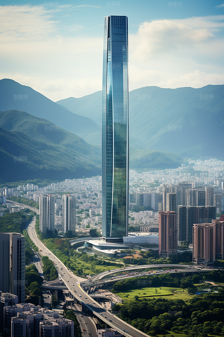 深圳城市风光旅行新城摄影图