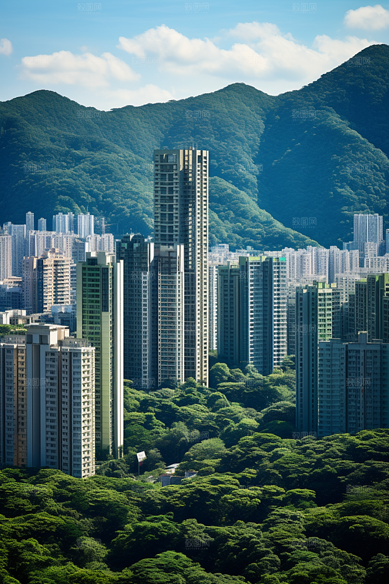深圳城市风光现代化新城摄影图