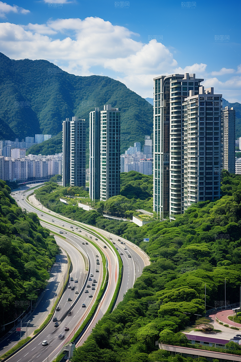 深圳城市风光国内游现代化摄影图