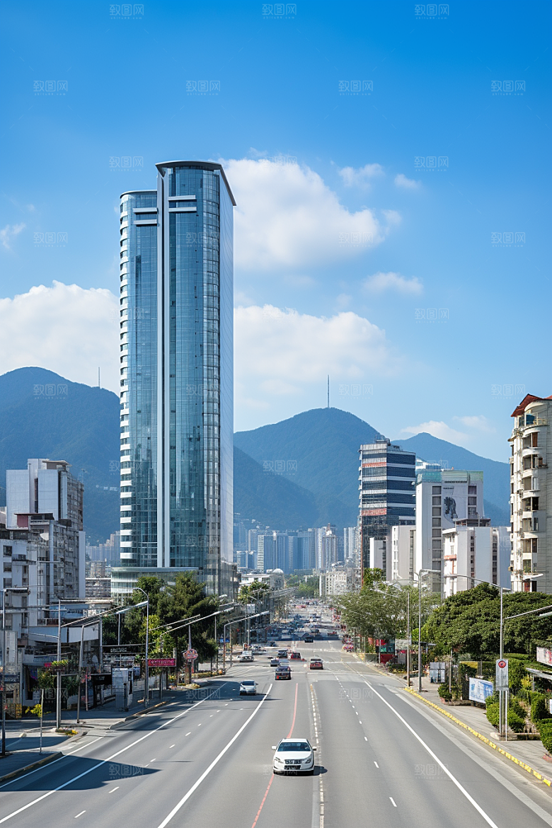 深圳城市风光新城旅游摄影图