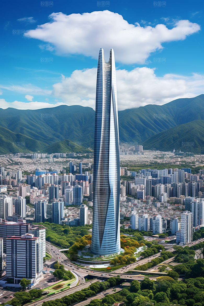 深圳城市风光旅游新城摄影图