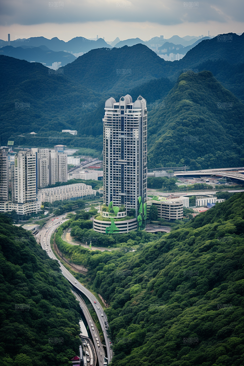 深圳城市风光新城旅游摄影图