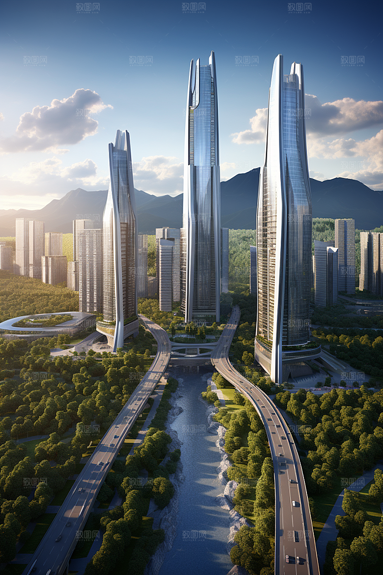 深圳城市风光经济特区景色摄影图