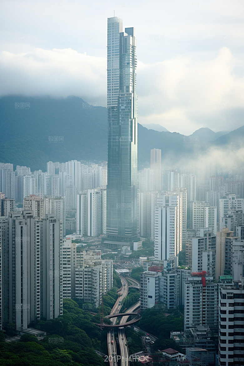 深圳城市风光旅游现代化摄影图