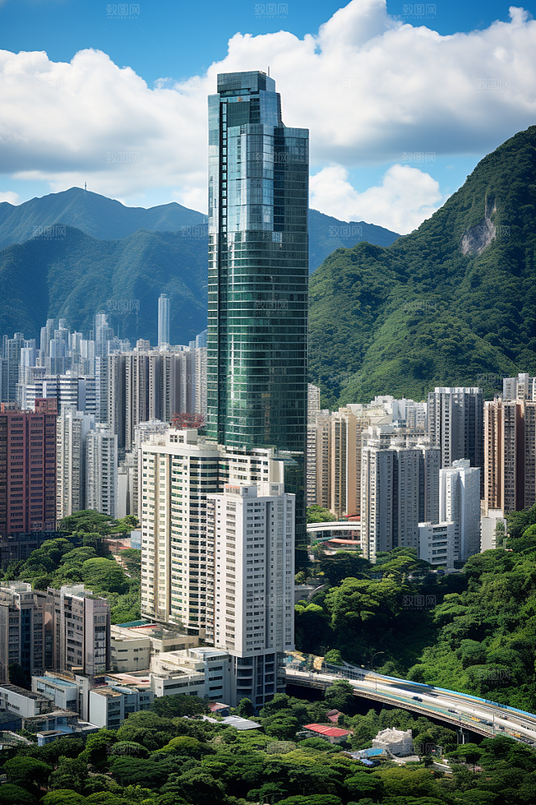 深圳城市风光新城风景摄影图