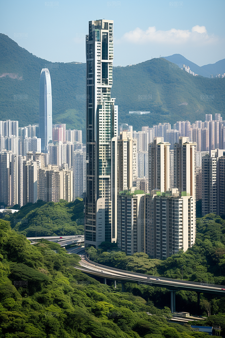 深圳城市风光地标新城摄影图