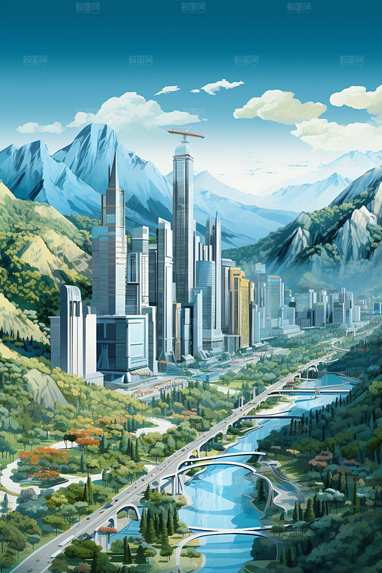 深圳城市风光经济特区景色摄影图