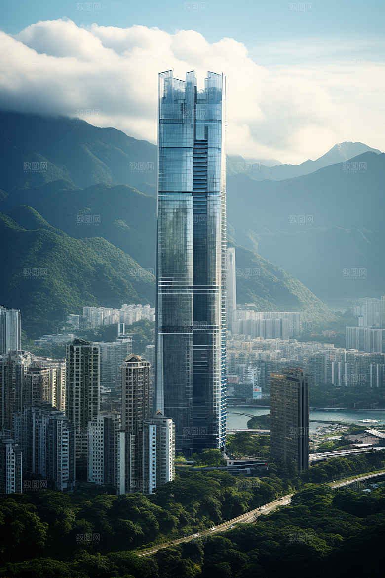 深圳城市风光现代化旅游摄影图