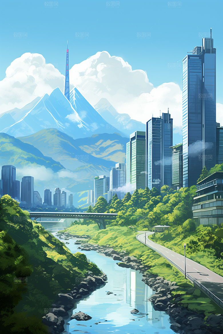 深圳城市风光新城旅行摄影图