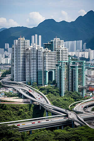 深圳城市风光高清新城摄影图