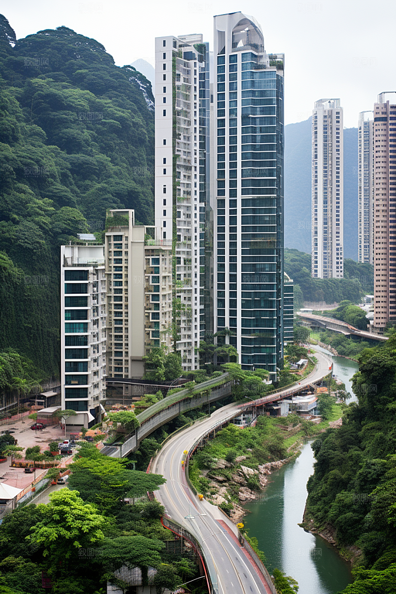 深圳城市风光新城风景摄影图