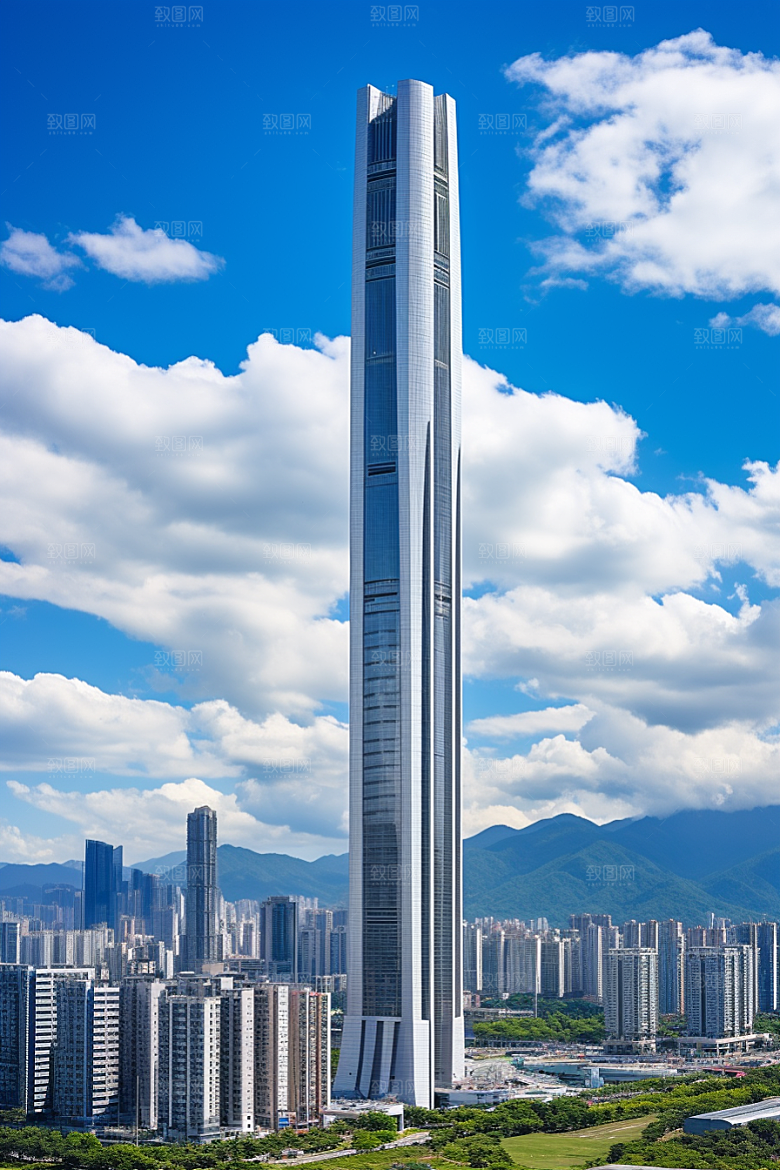 深圳城市风光新城地标摄影图