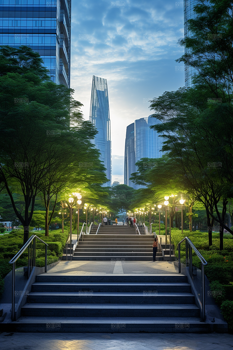 深圳城市风光现代化新城摄影图