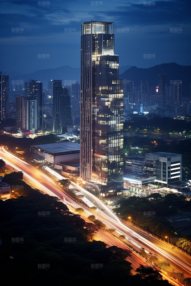 深圳城市风光现代化新城摄影图