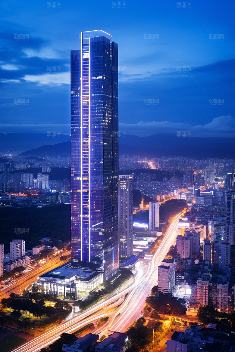 深圳城市风光现代化地标摄影图