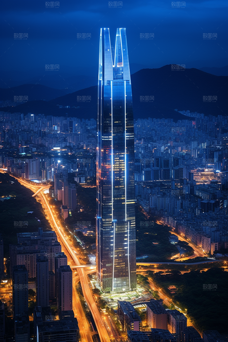 深圳城市风光新城景色摄影图