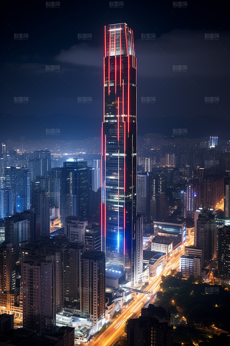 深圳城市风光都市现代化摄影图