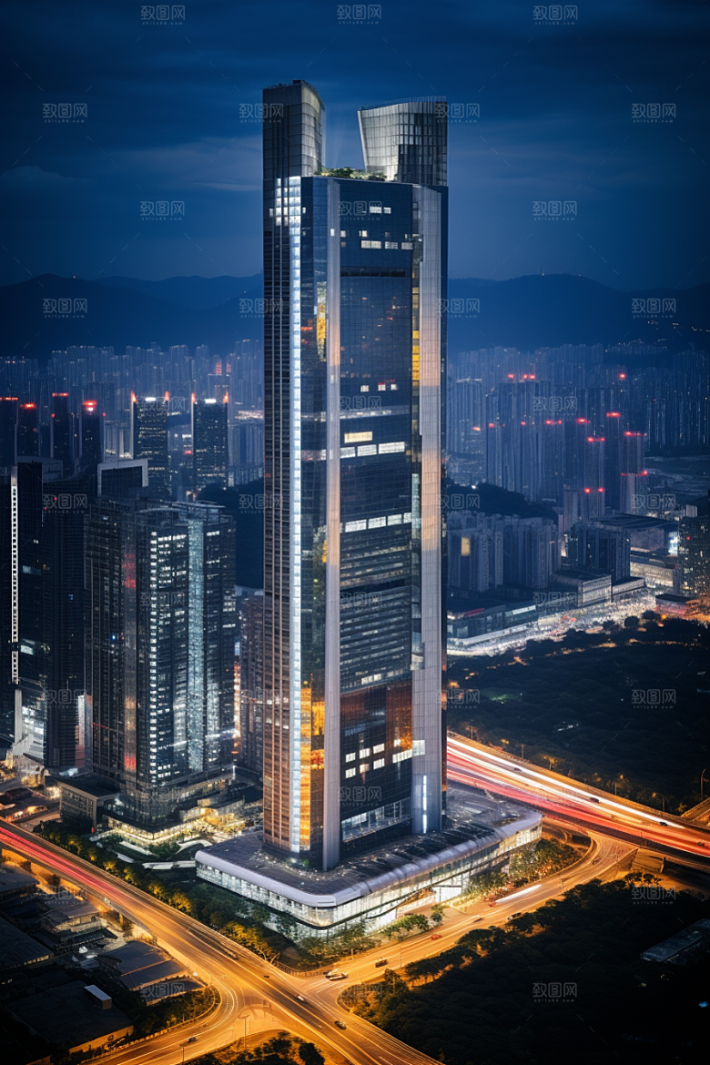 深圳城市风光经济特区旅行摄影图