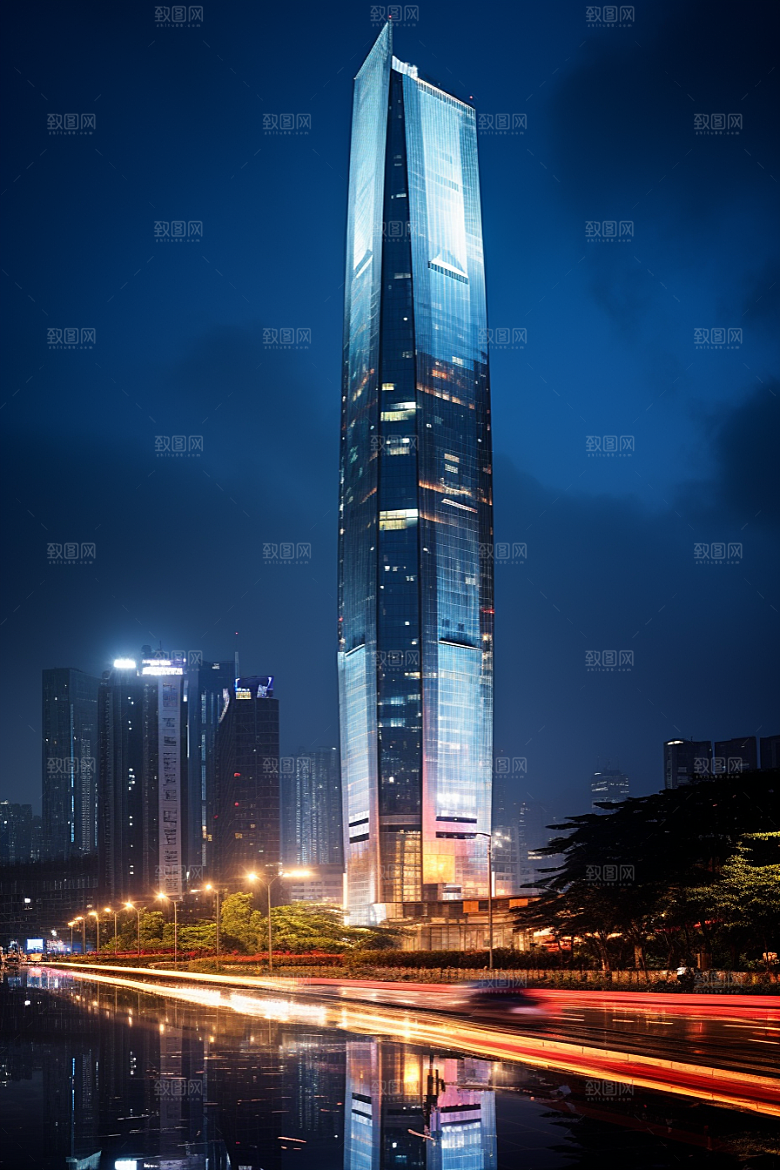 深圳城市风光地标现代化摄影图