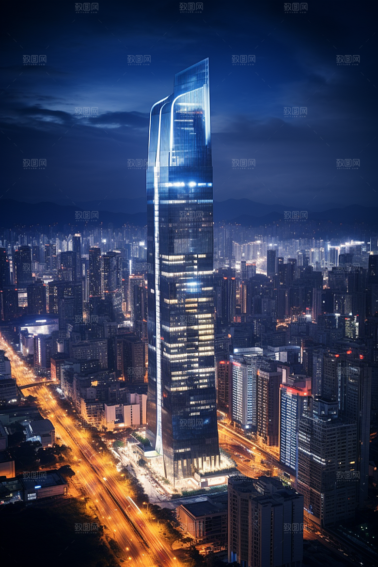 深圳城市风光经济特区风景摄影图
