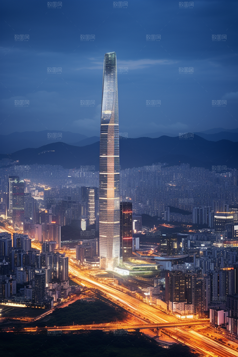 深圳城市风光旅游新城摄影图