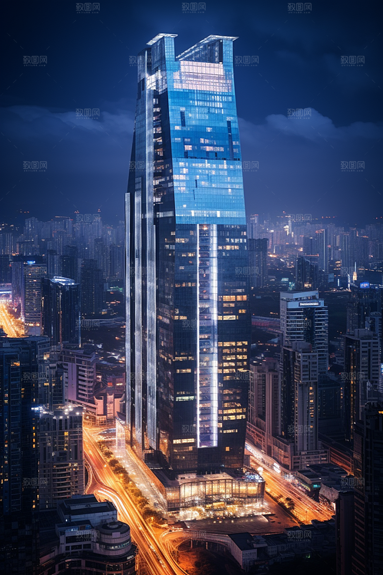 深圳城市风光现代化地标摄影图