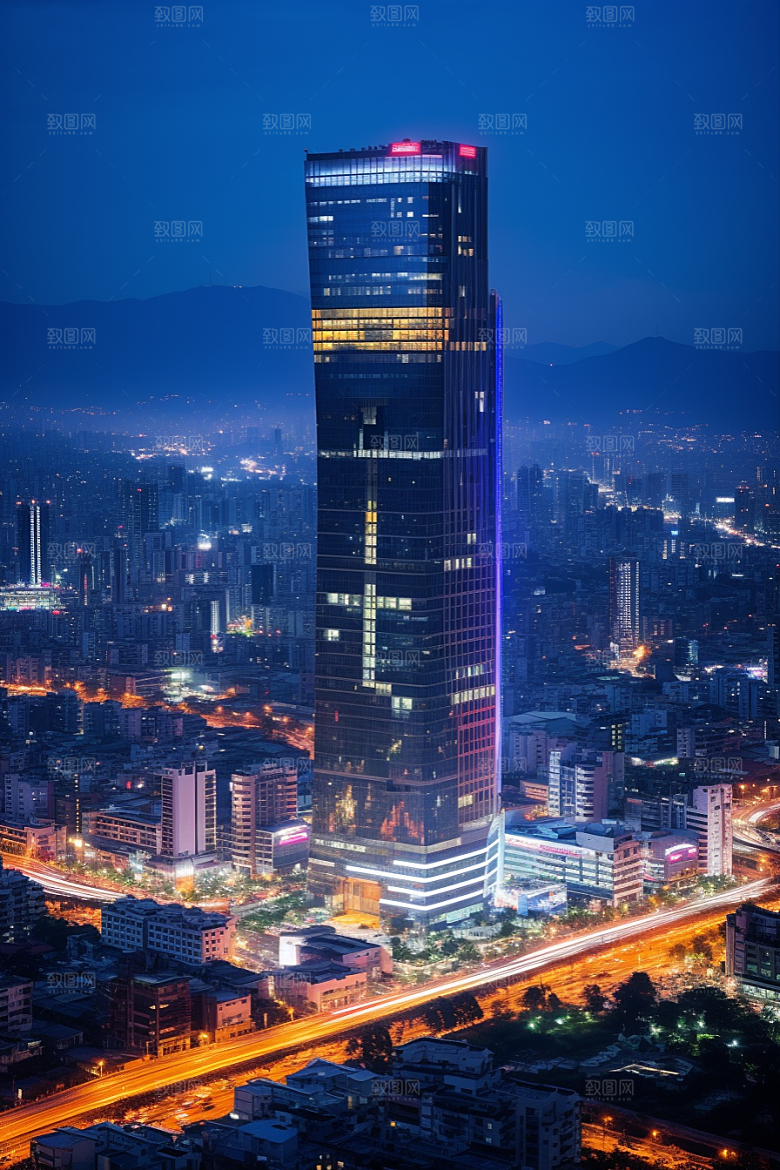 深圳城市风光现代化地标摄影图