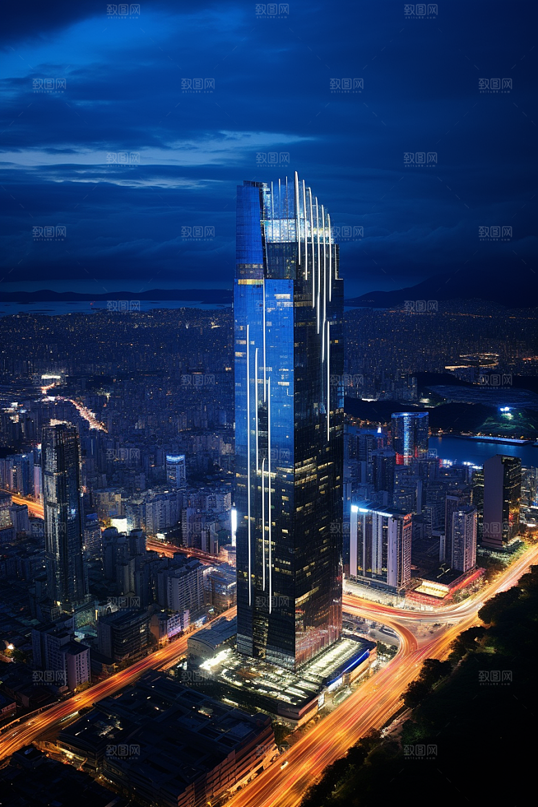 深圳城市风光地标现代化摄影图