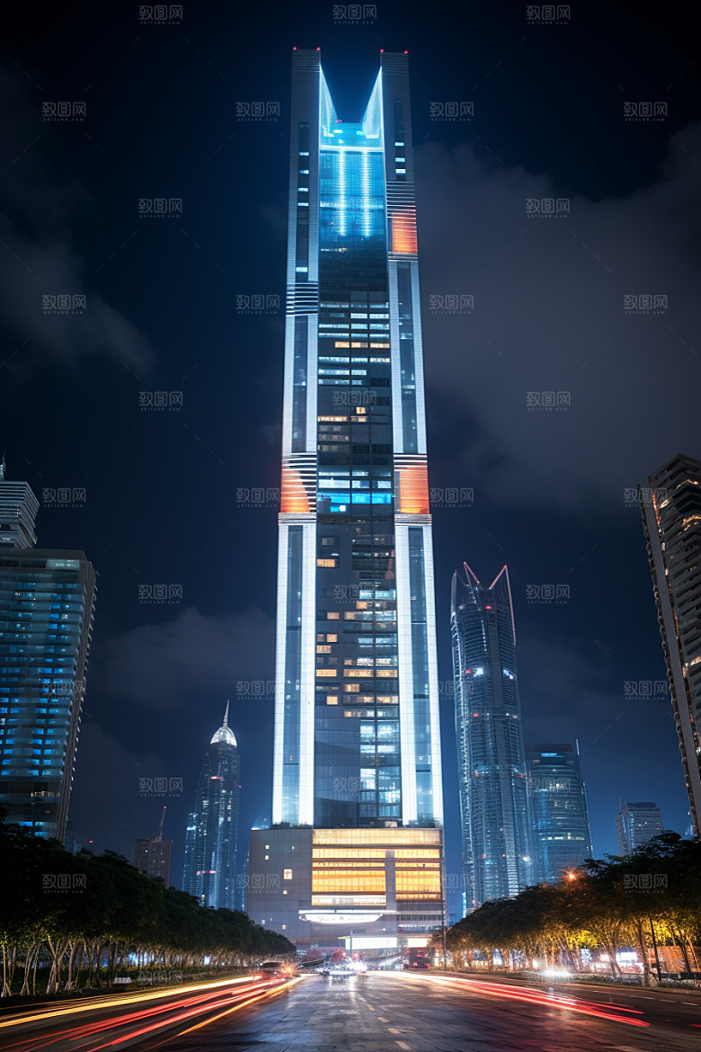 深圳城市风光风景现代化摄影图
