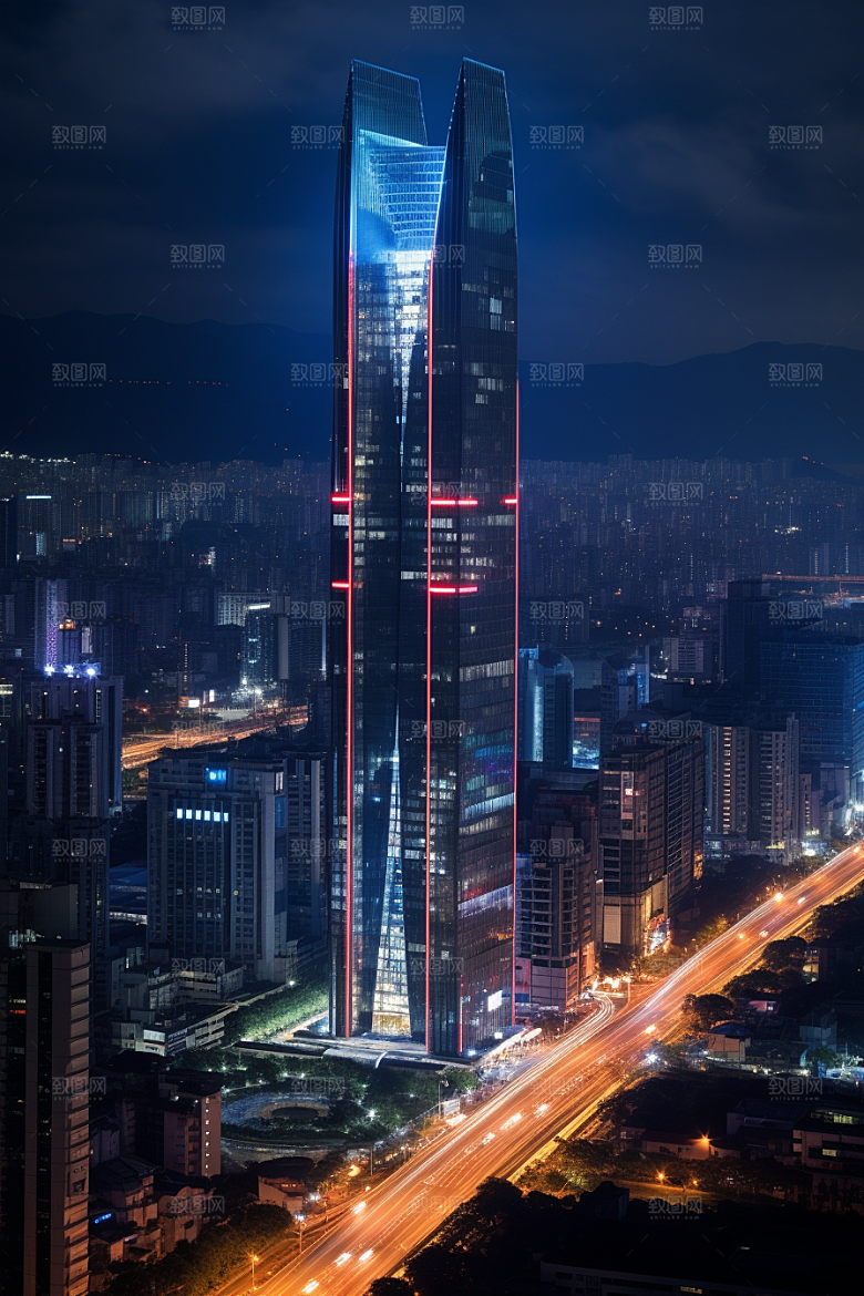 深圳城市风光现代化经济特区摄影图