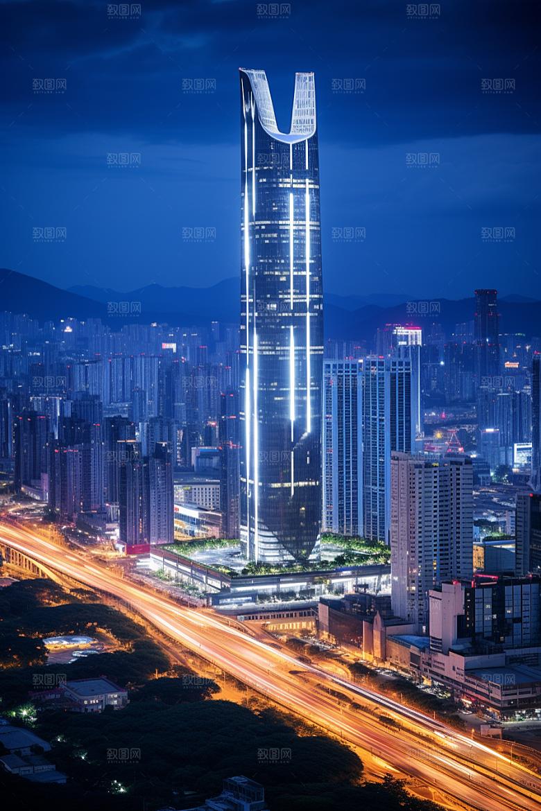 深圳城市风光经济特区现代化摄影图