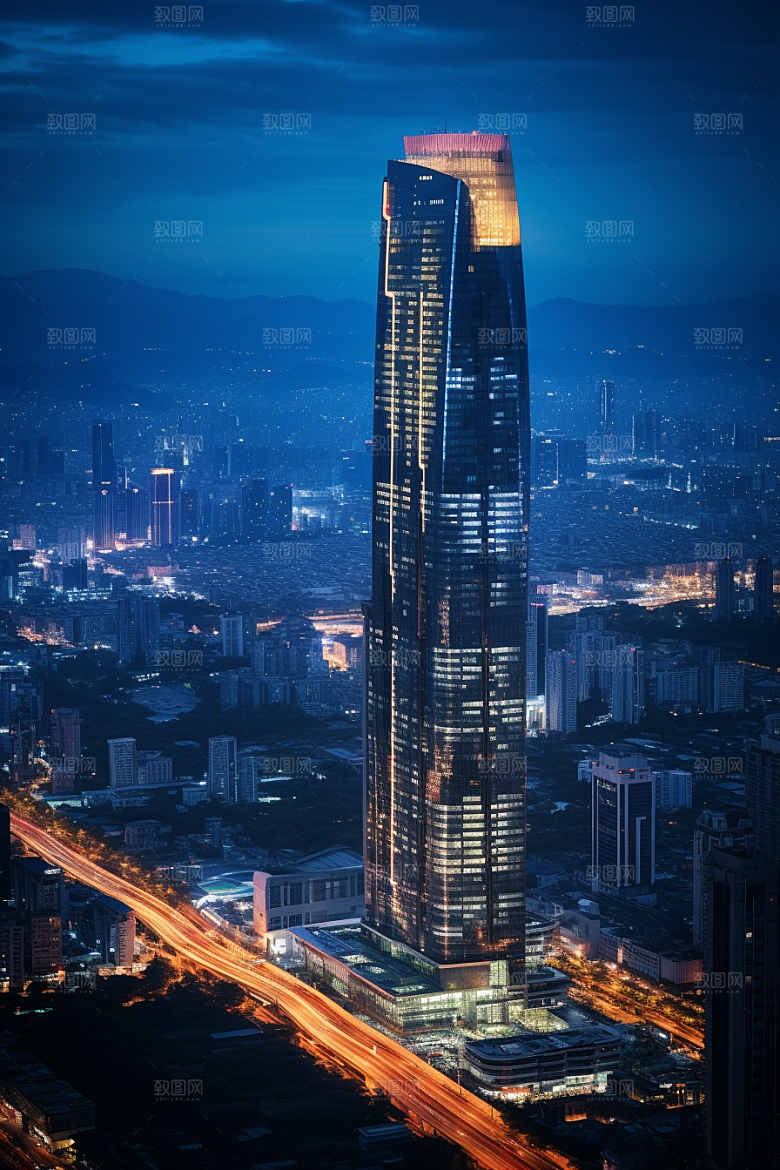 深圳城市风光旅游现代化摄影图