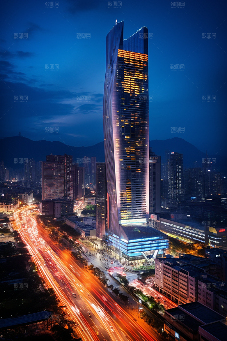 深圳城市风光新城景色摄影图