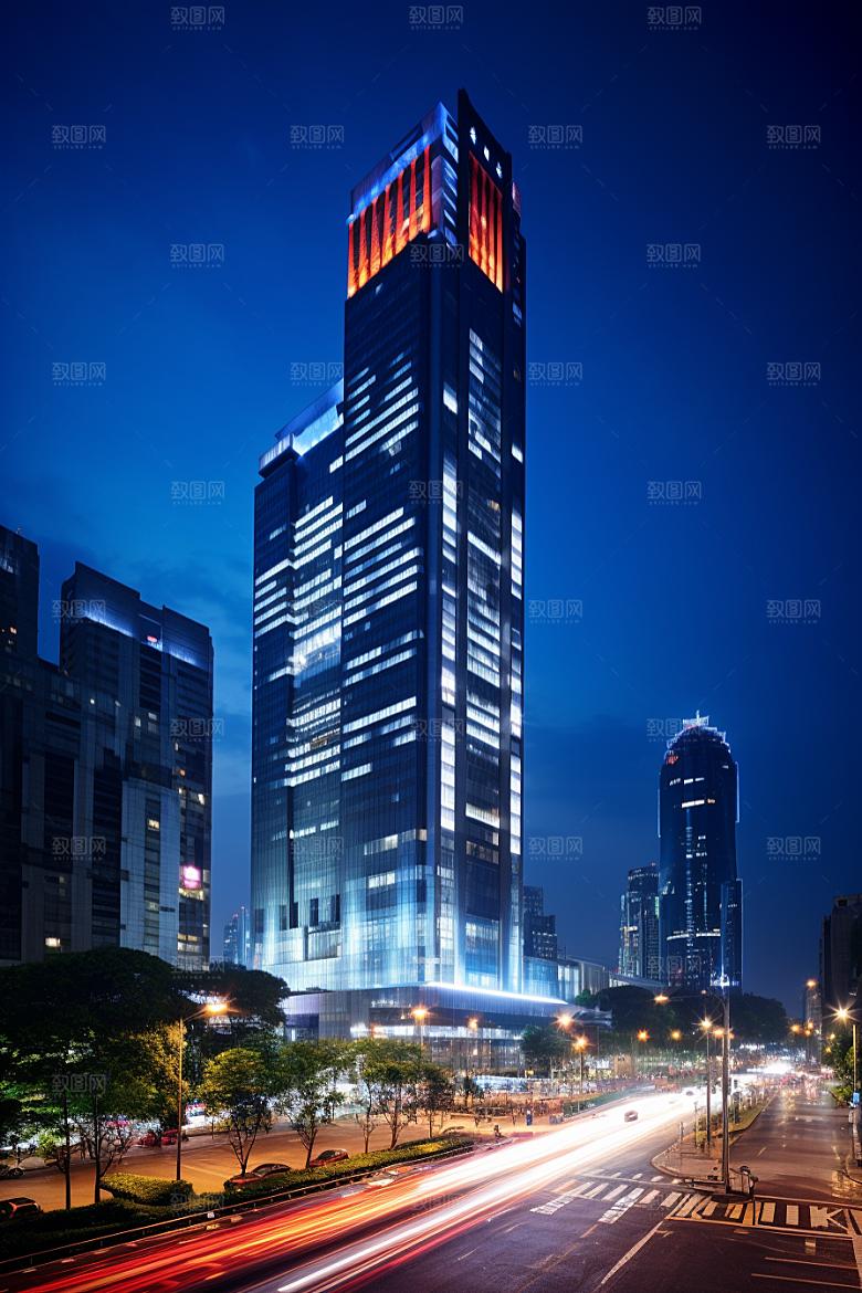 深圳城市风光经济特区风景摄影图
