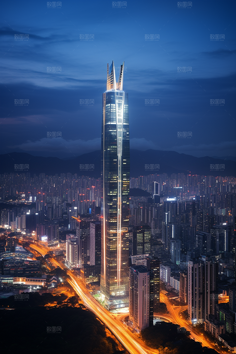 深圳城市风光新城旅行摄影图