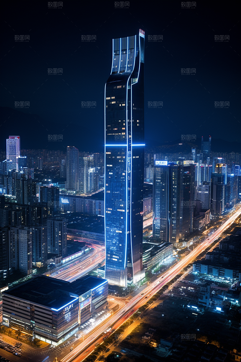 深圳城市风光都市现代化摄影图