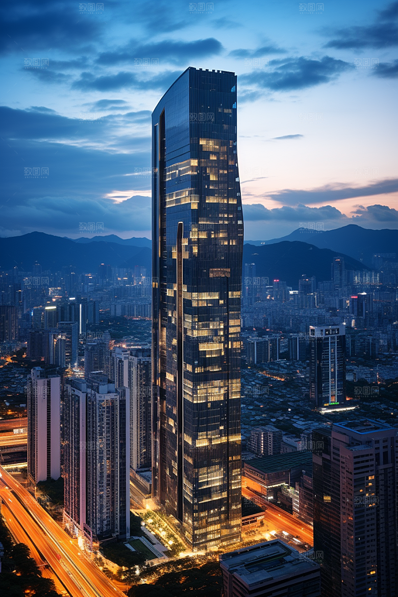 深圳城市风光现代化风景摄影图