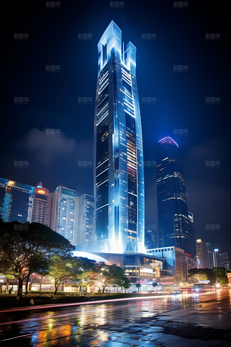 深圳城市风光都市新城摄影图