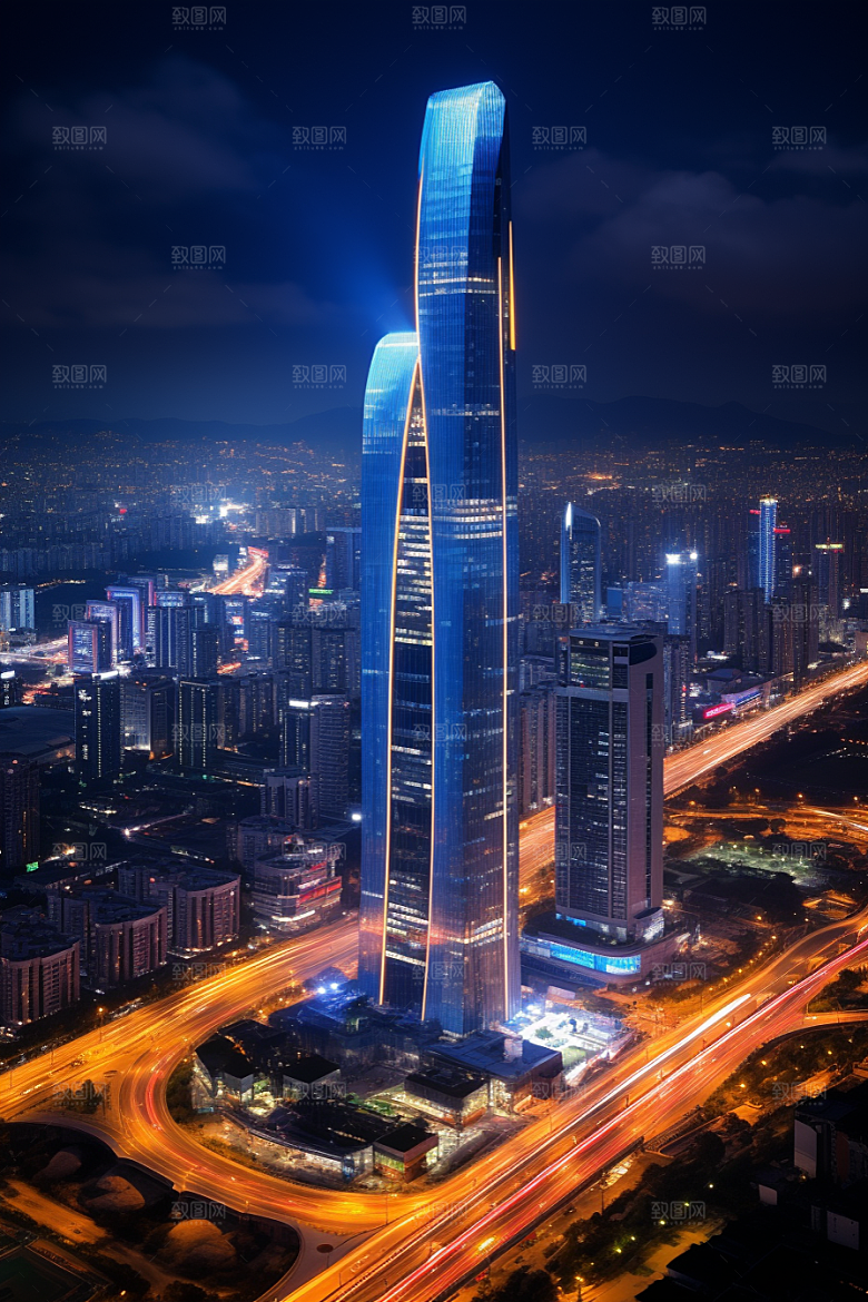 深圳城市风光旅游新城摄影图