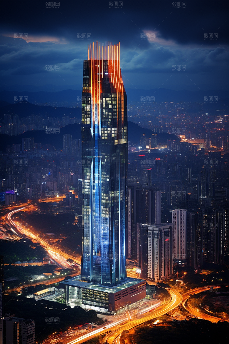 深圳城市风光新城地标摄影图