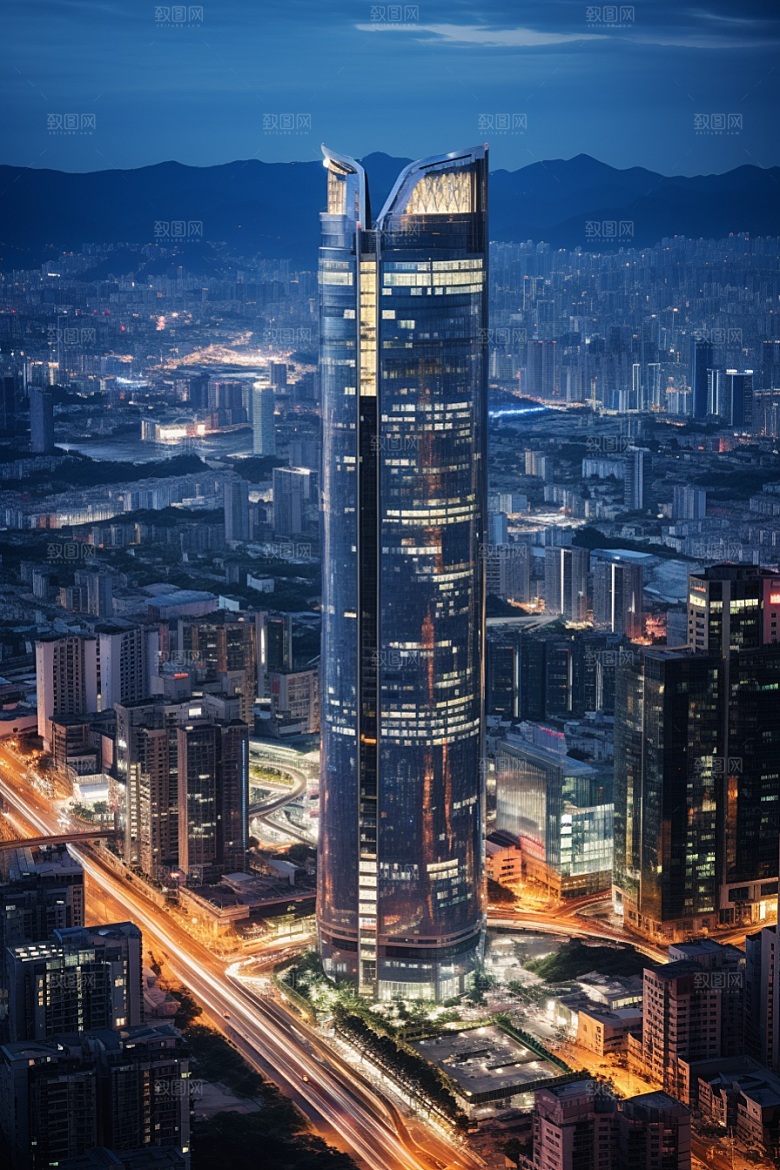 深圳城市风光旅行新城摄影图