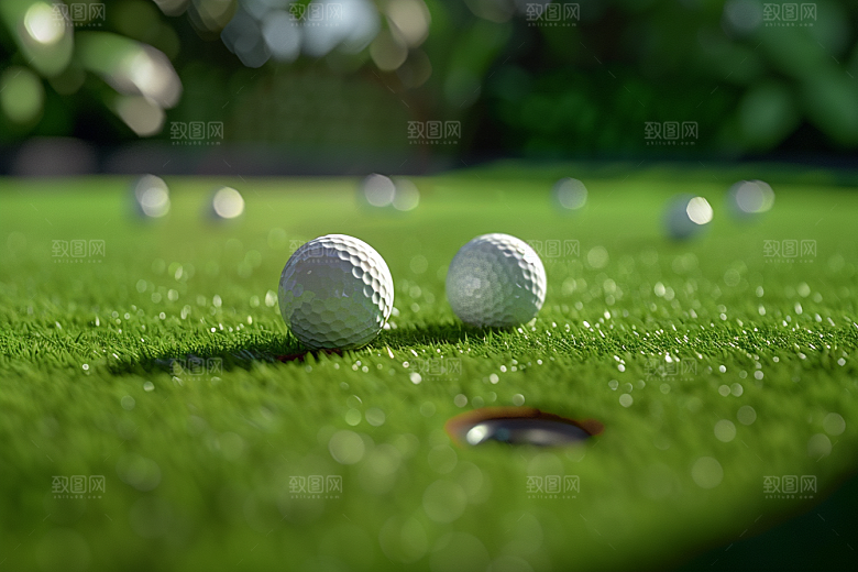 打高尔夫球球棍自然摄影图