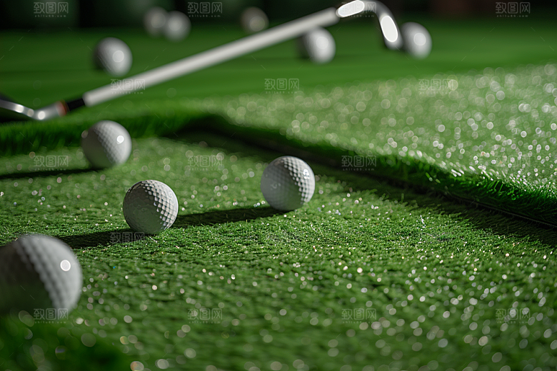 打高尔夫球球场运动摄影图