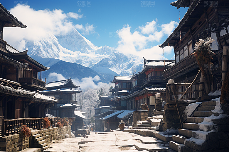 西藏旅游高清雪山摄影图
