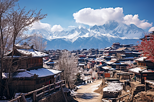 西藏旅游雪山高清摄影图