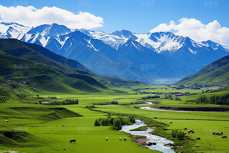 西藏旅游雪山风景摄影图