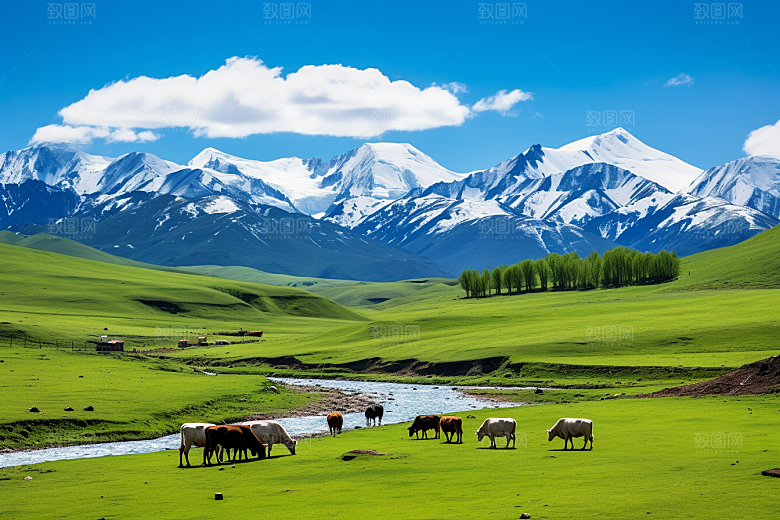 西藏旅游风景雪山摄影图