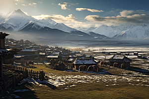 西藏旅游风光风景摄影图
