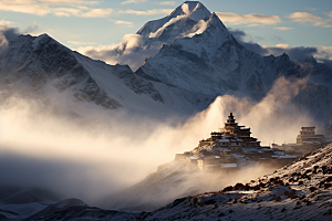 西藏旅游藏区高海拔摄影图